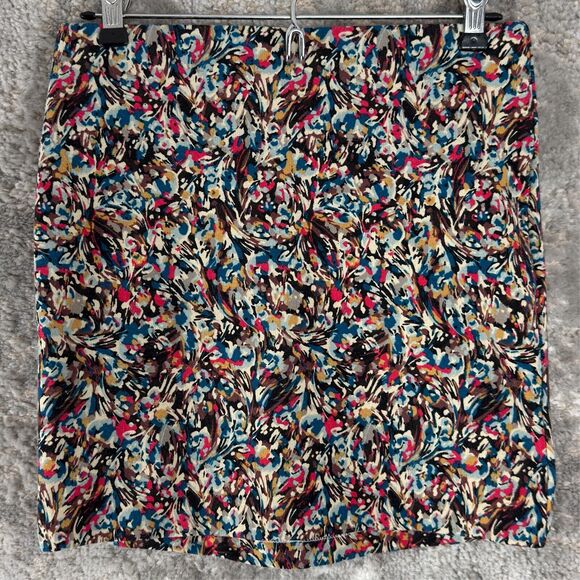 BCBGeneration Size S Artsy Colorful Straight Pencil Mini Skirt Stretch Pull On - Picture 1 of 7